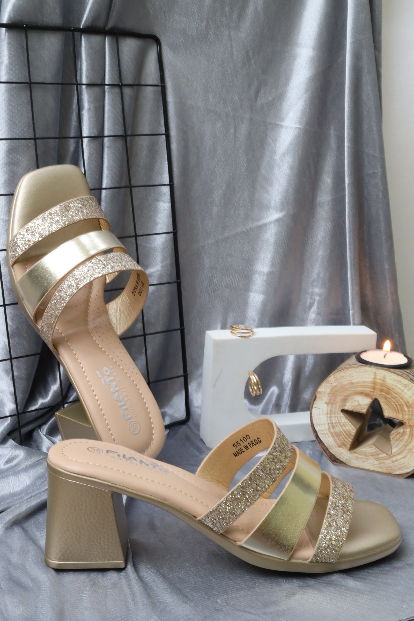 Women's heeled sandals 55100