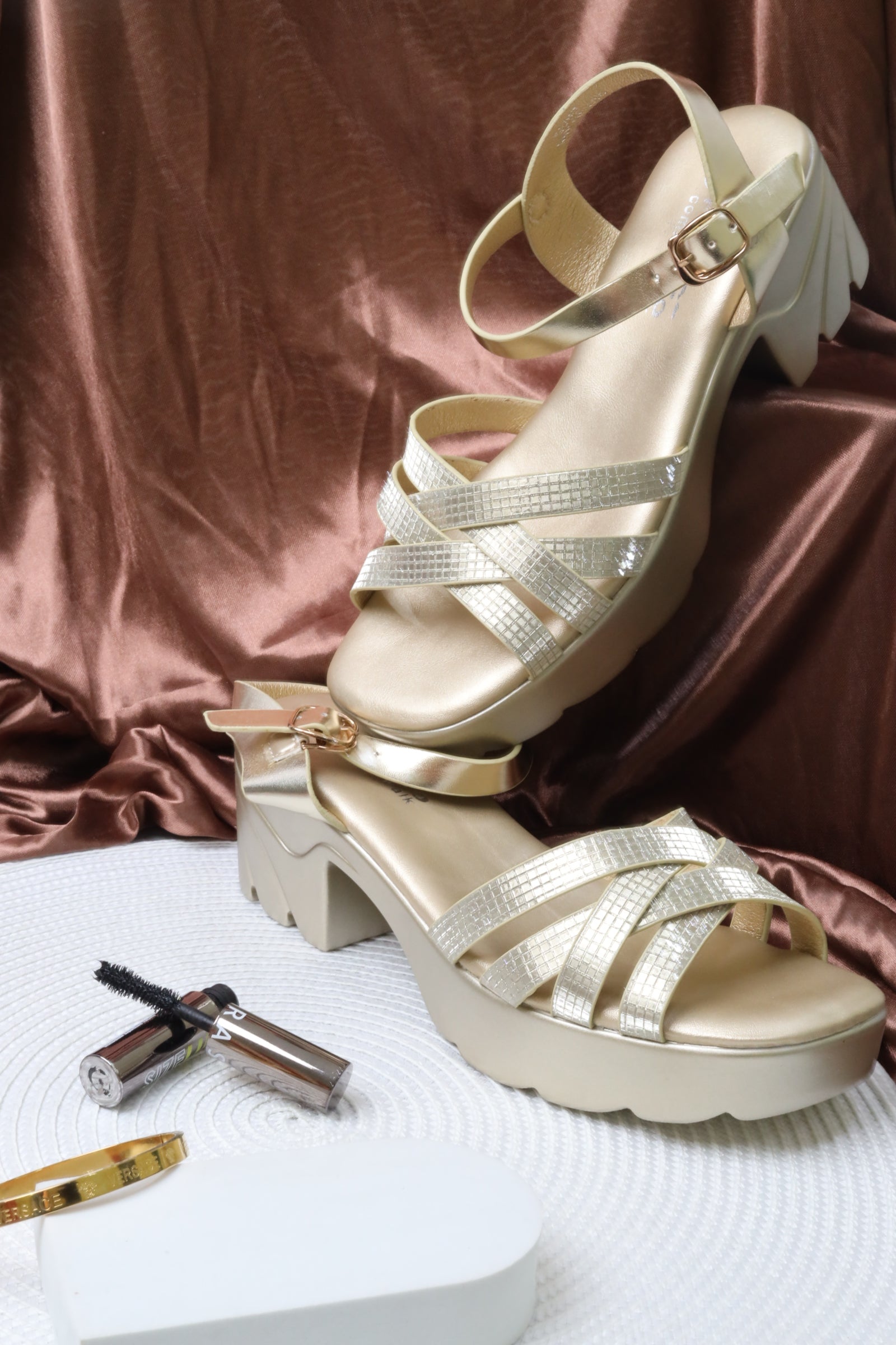 Women's heeled sandals 55067