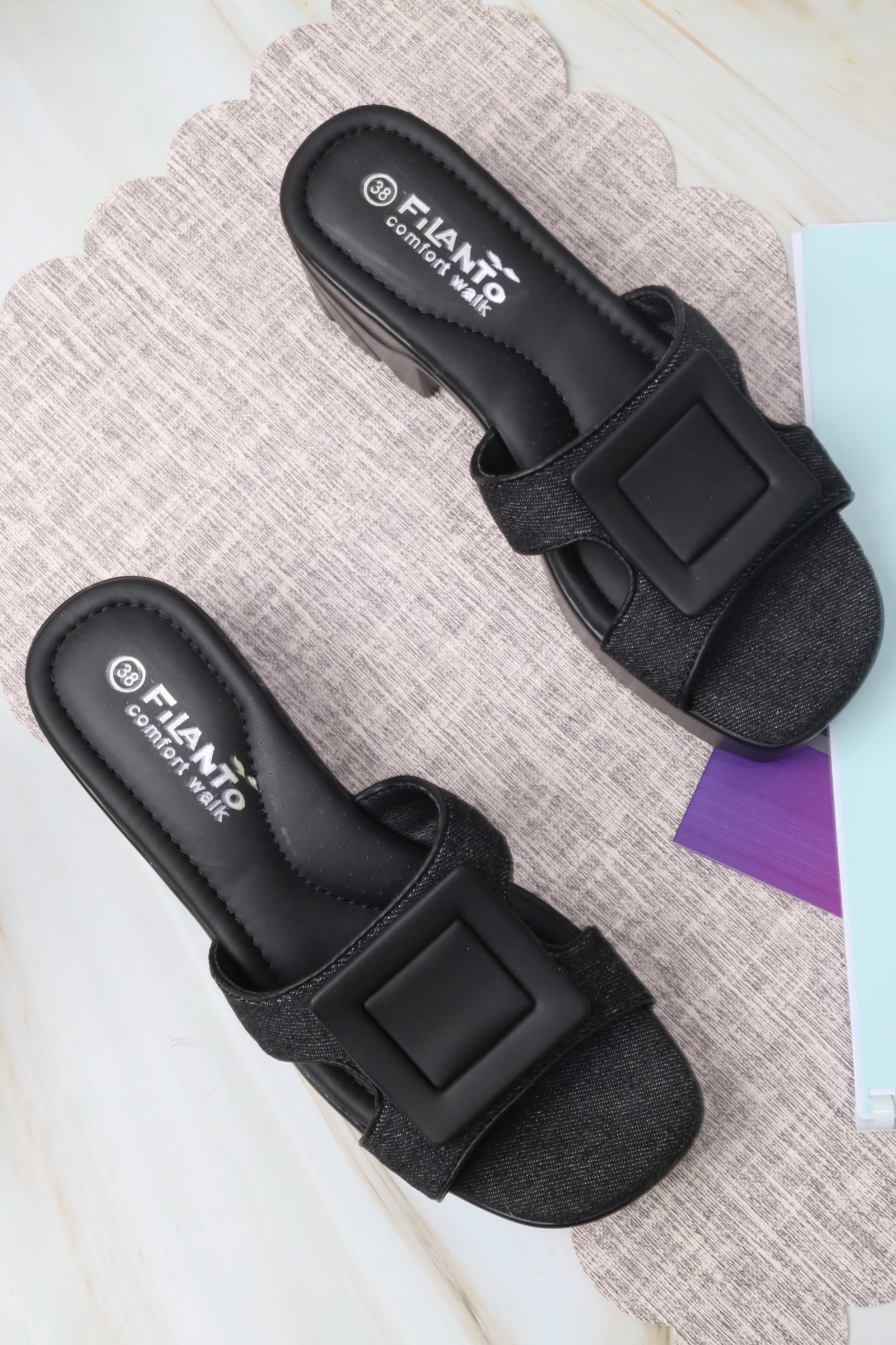 Women's heeled sandals 55068