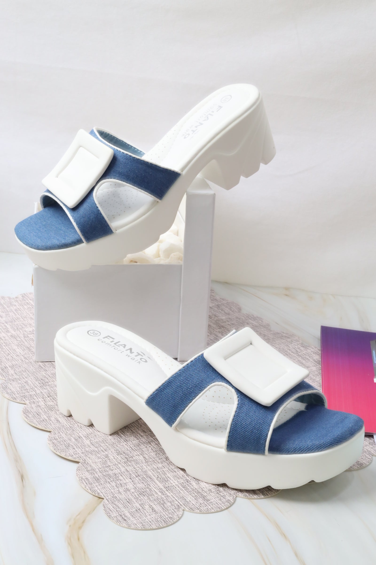 Women's heeled sandals 55068