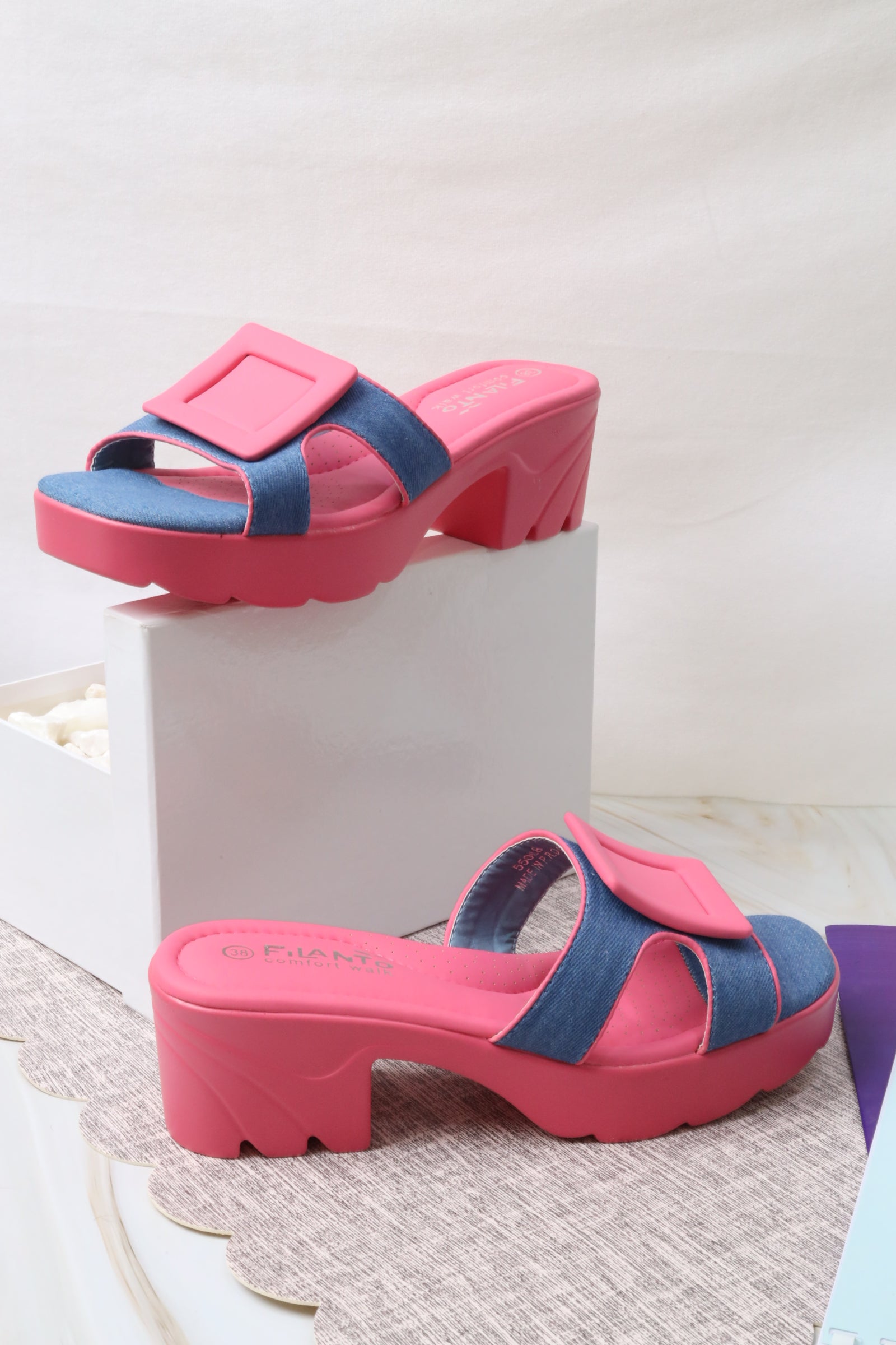 Women's heeled sandals 55068