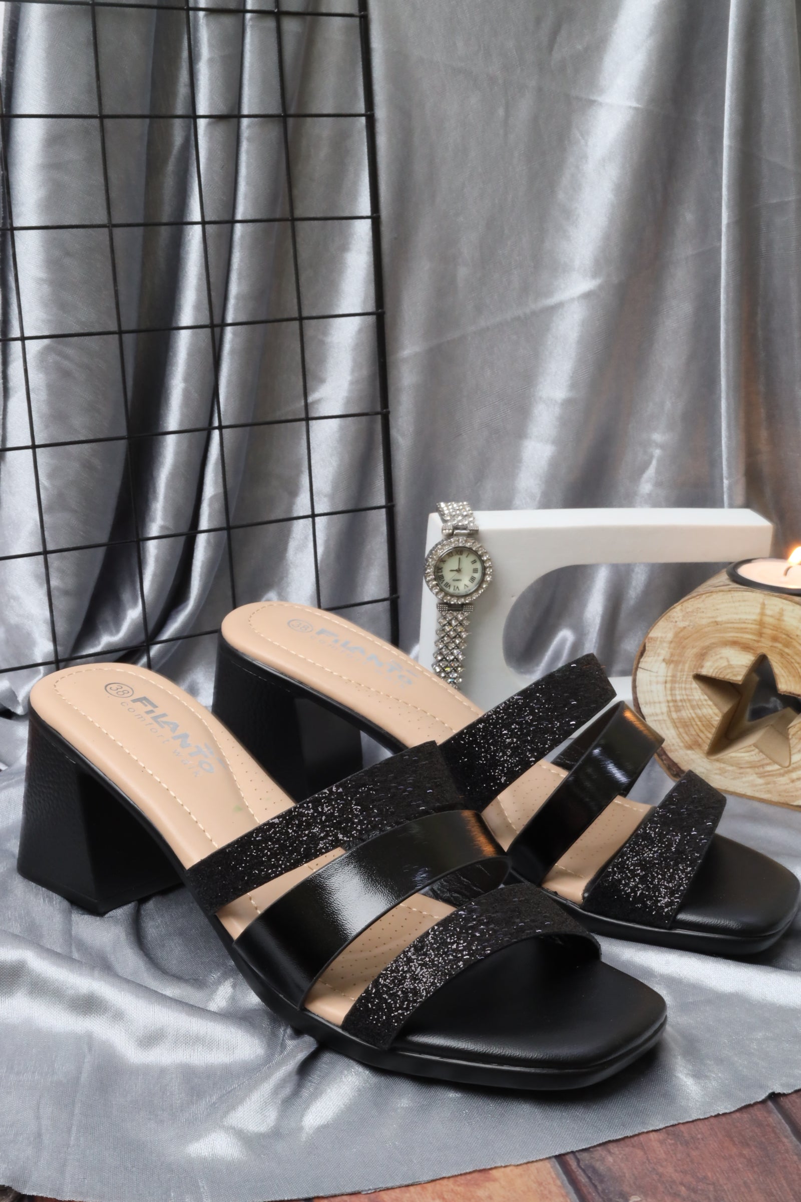 Women's heeled sandals 55100