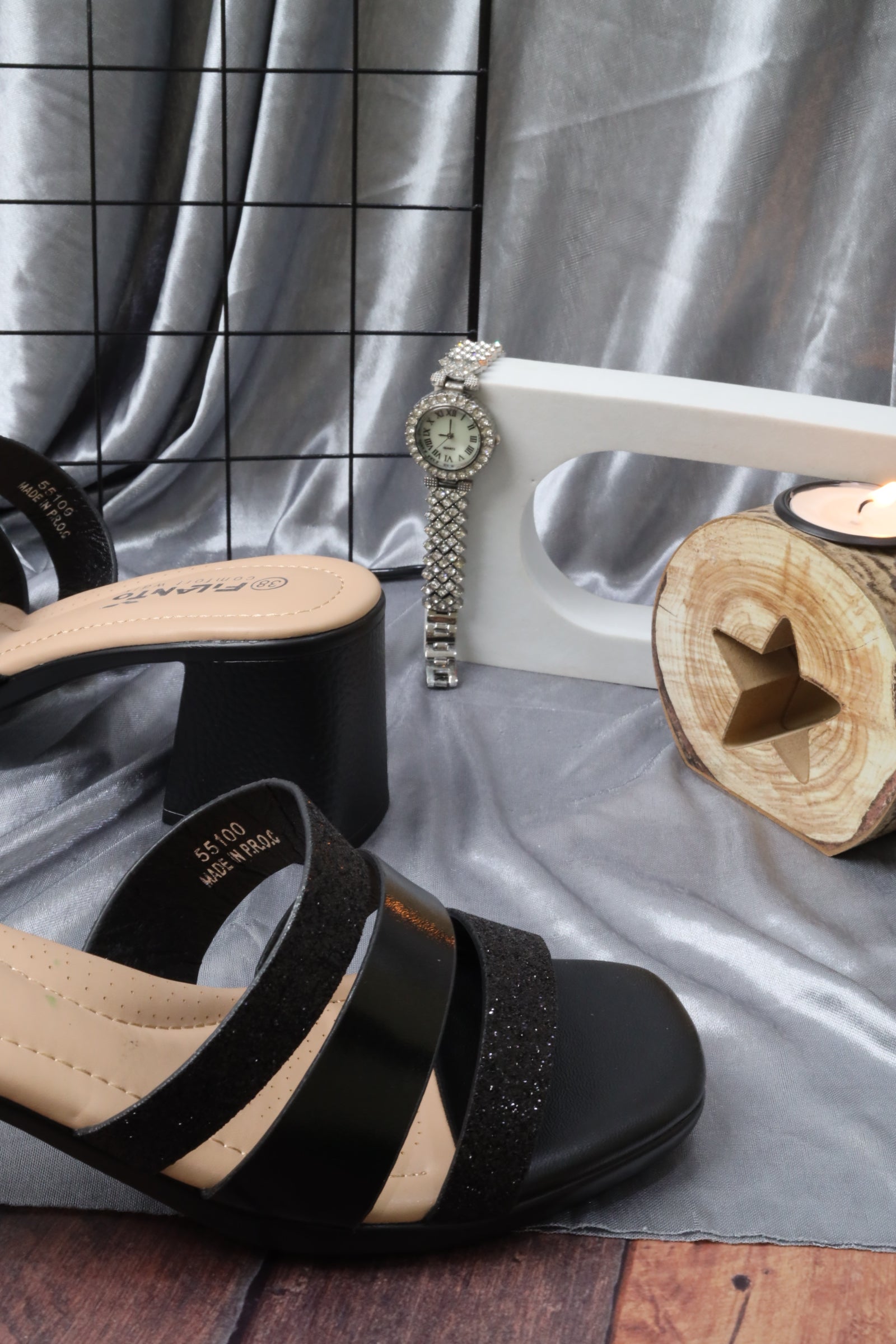 Women's heeled sandals 55100