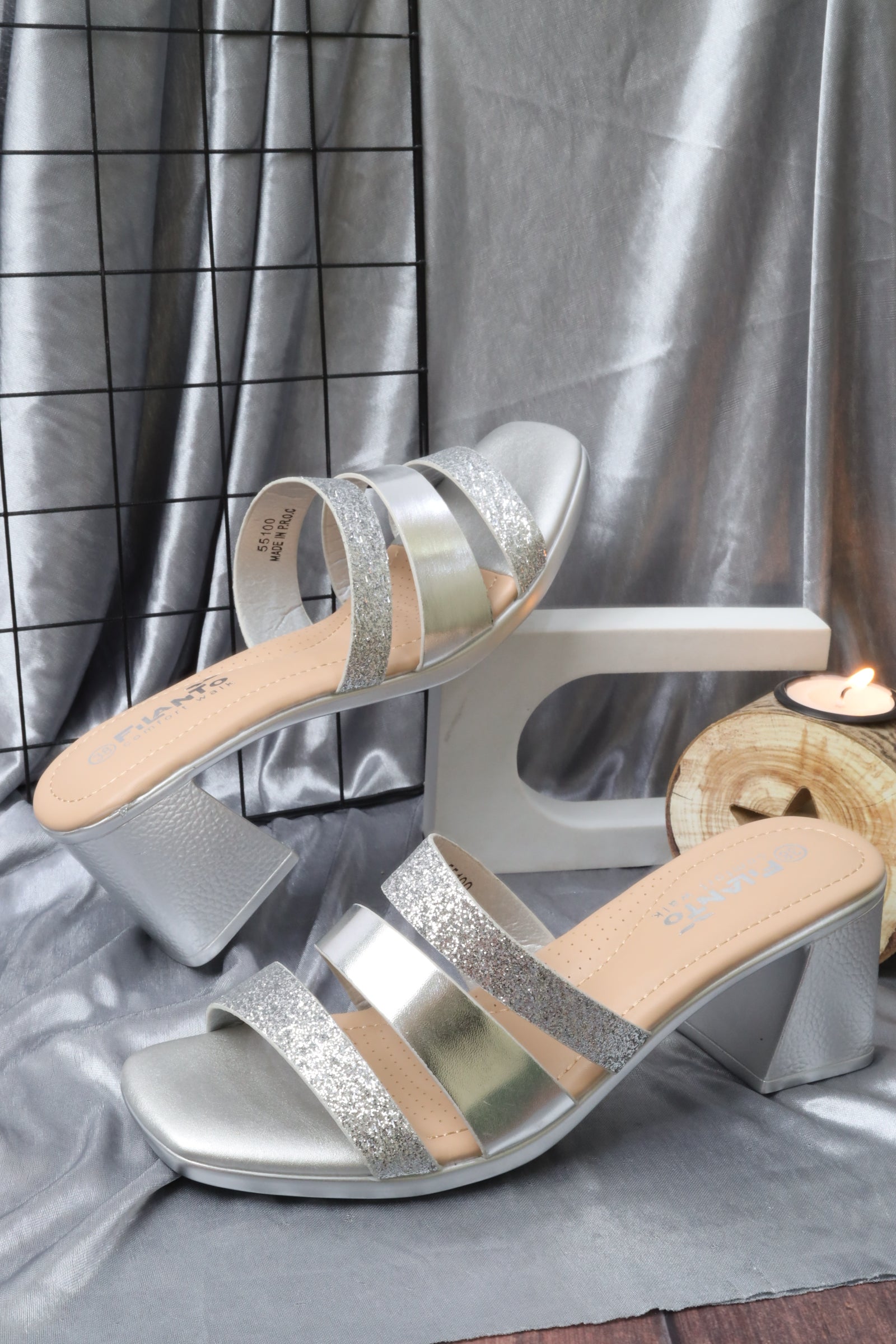 Women's heeled sandals 55100