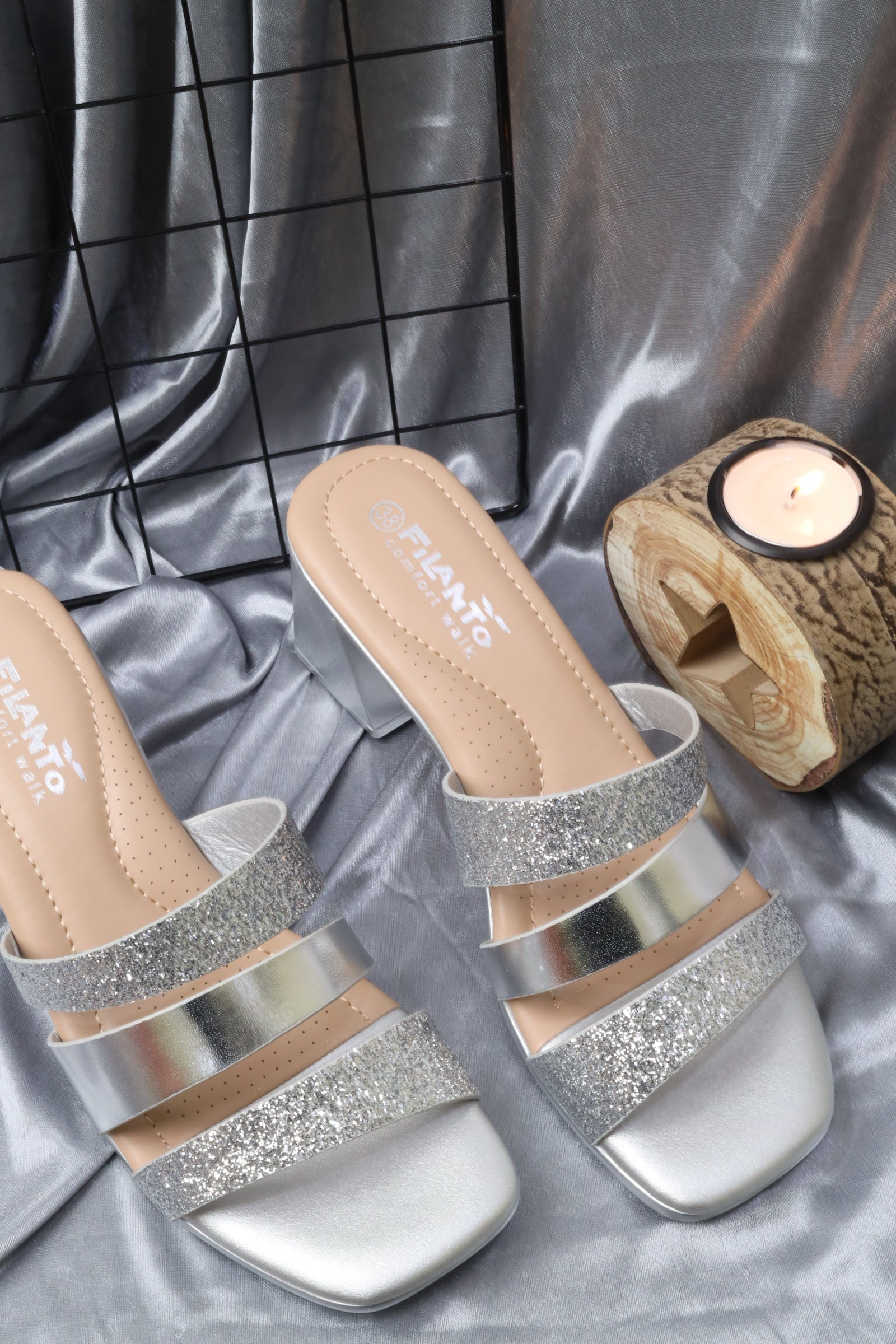 Women's heeled sandals 55100