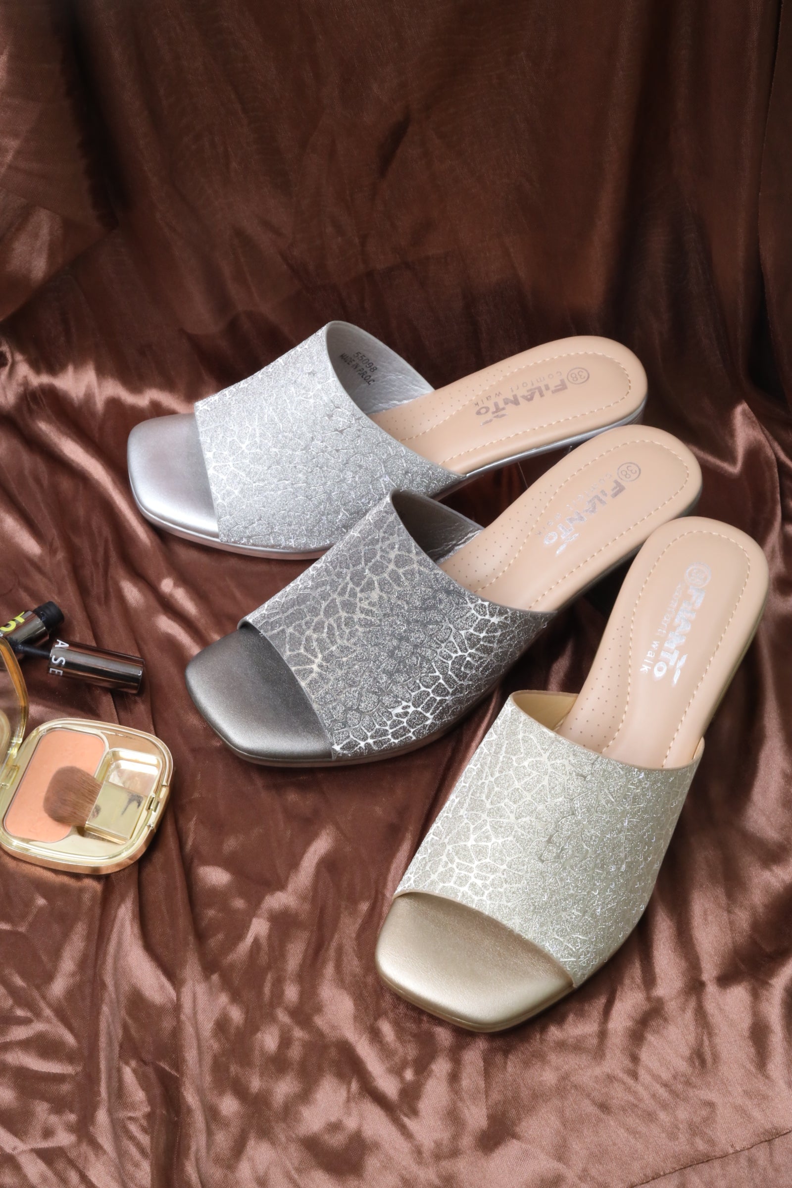 Women's heeled sandals 55098