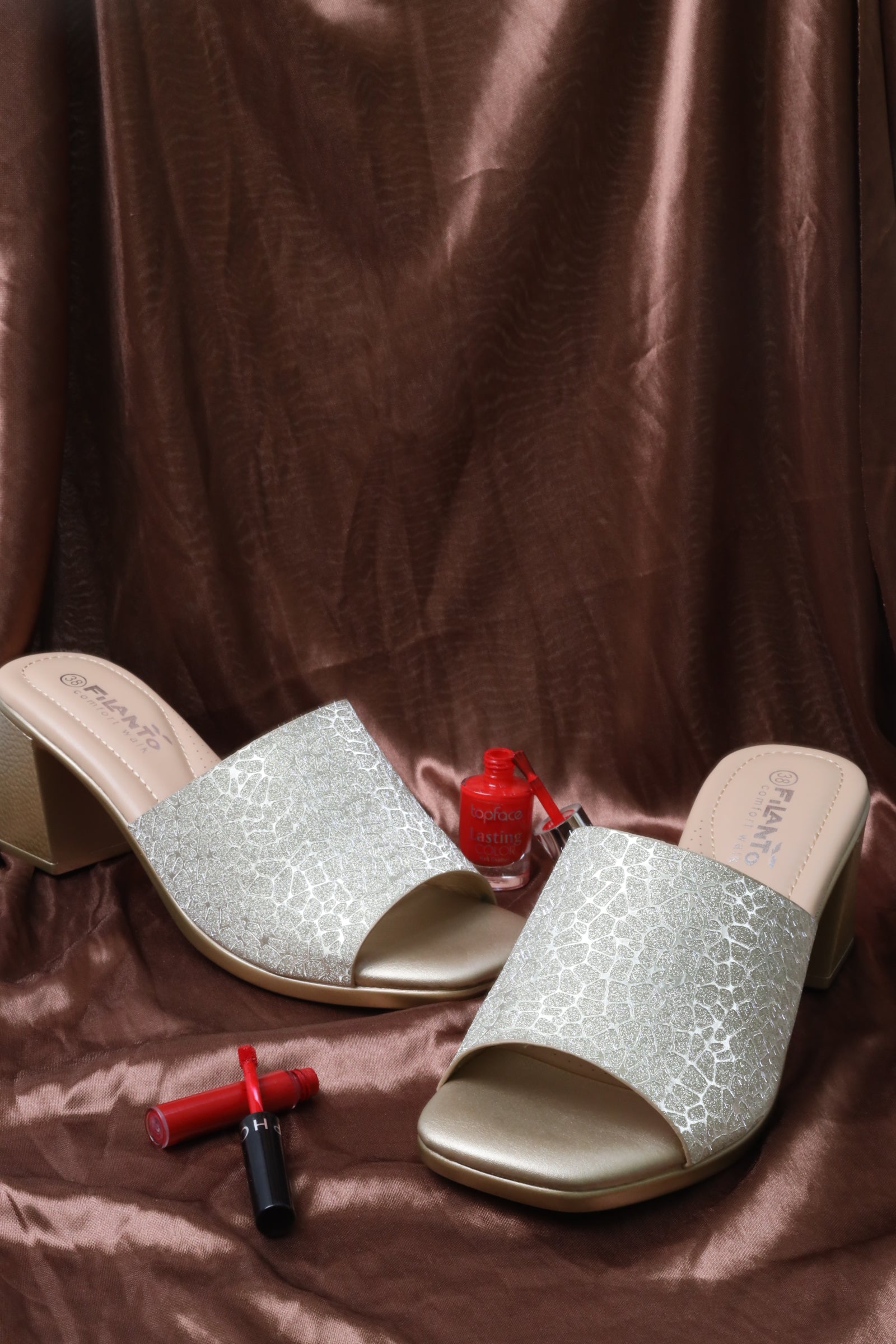 Women's heeled sandals 55098