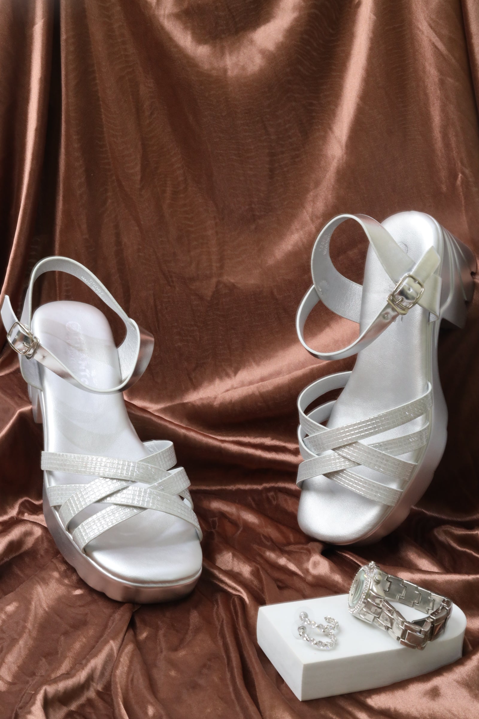 Women's heeled sandals 55067