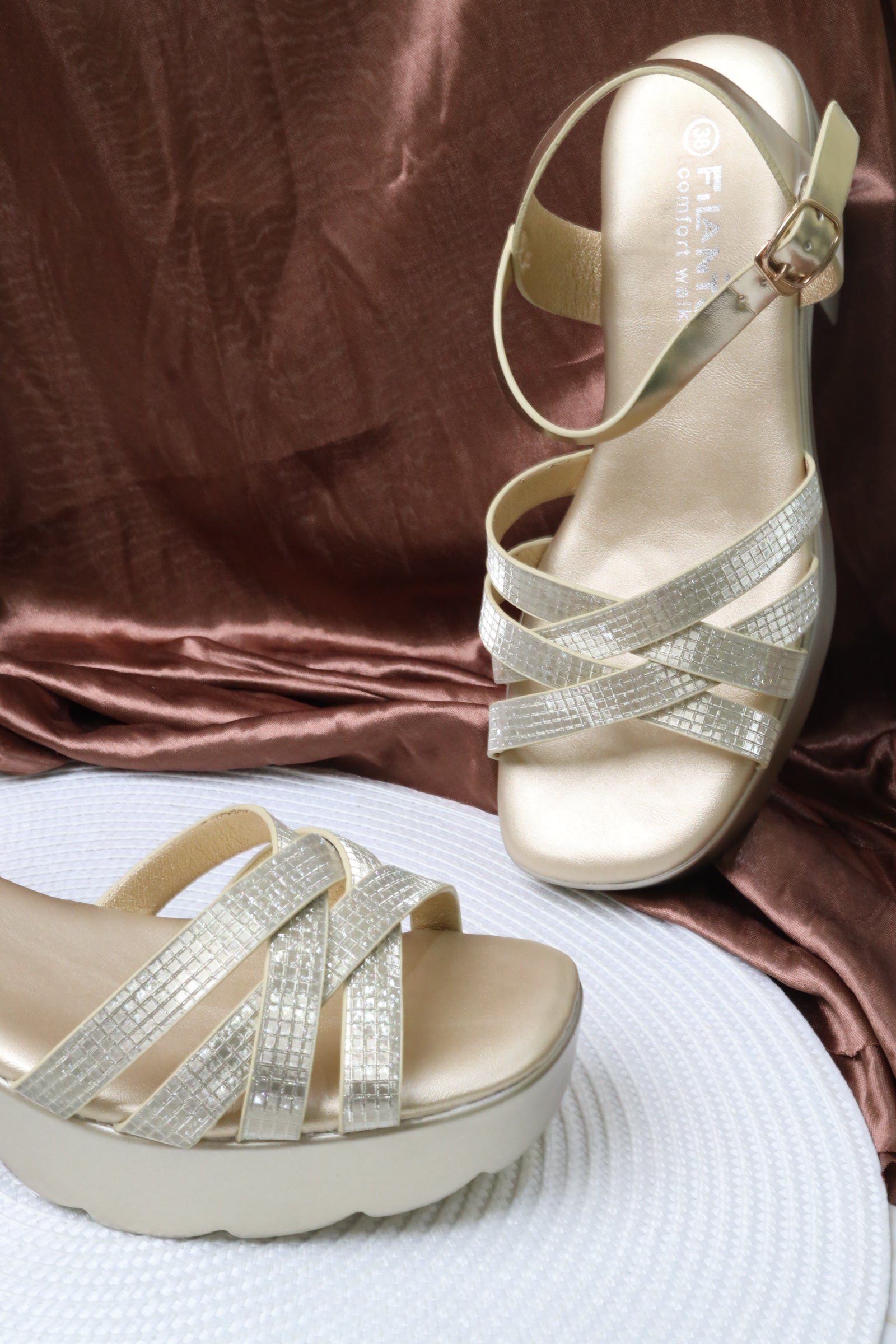 Women's heeled sandals 55067