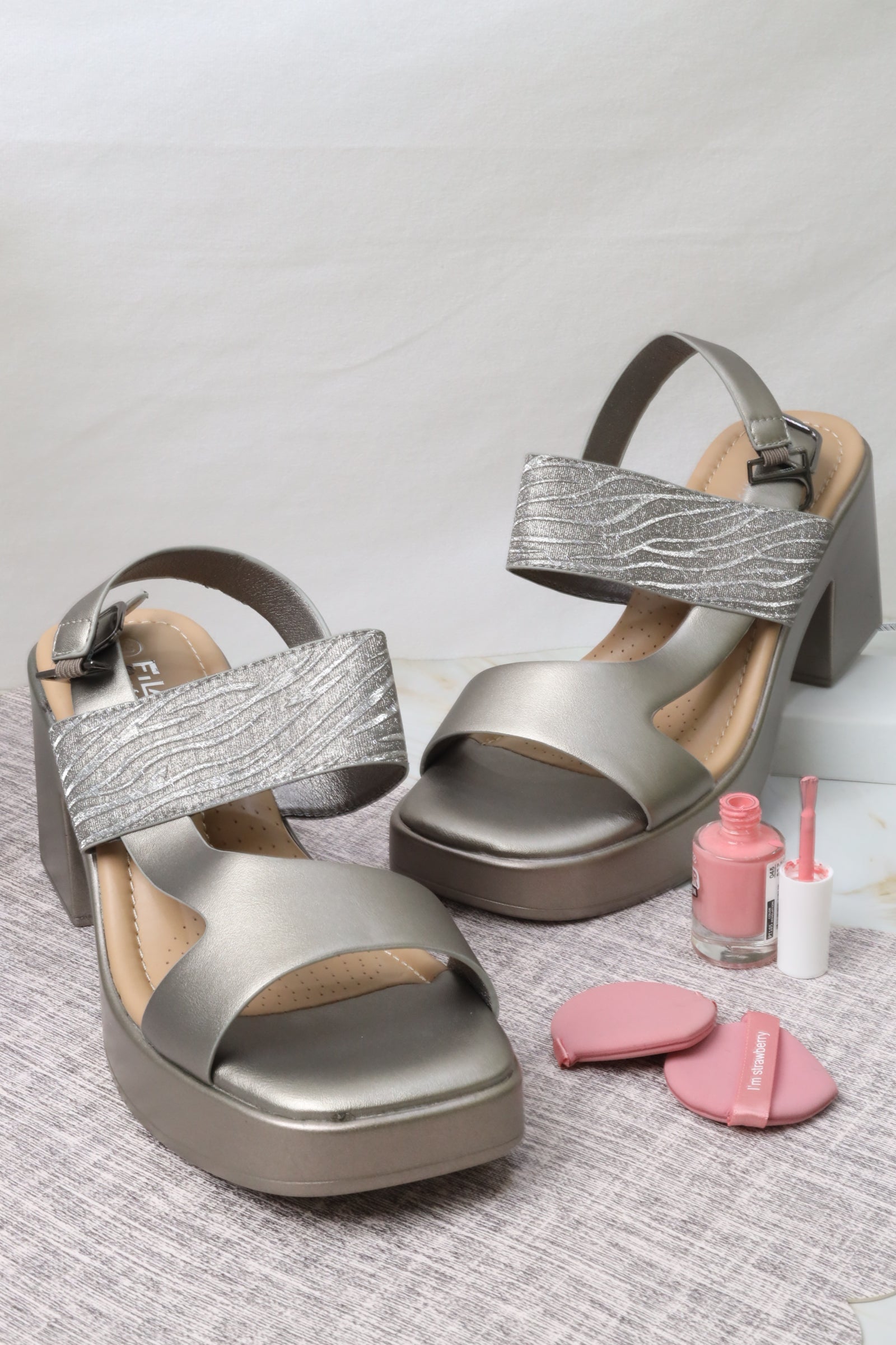 Women's heeled sandals 55063